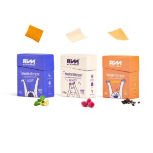 Paquete MELTINSTRIPS tiras orales energía belleza y sueño 90 unidades