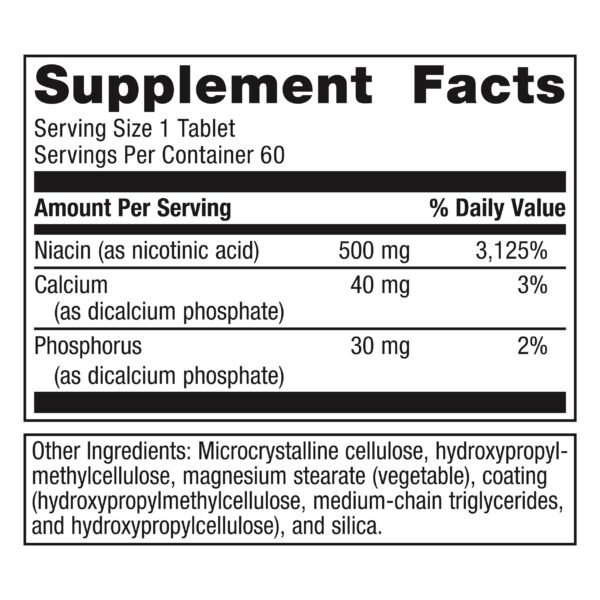 Paquete Metagenics Niacina vista lateral