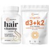 Paquete micro ingredients vitamina d3 5000iu k2 100mcg y complejo cabello