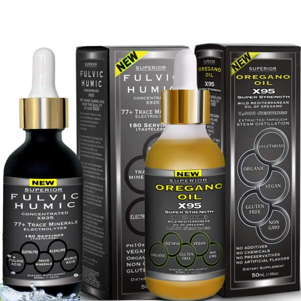 Paquete minerales fulvicos y aceite oregano gotas