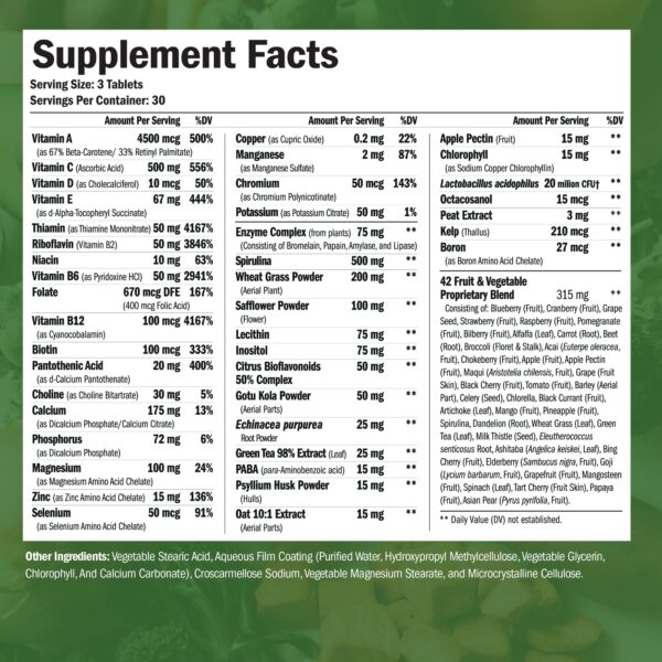 Paquete multivitaminas veganas Vimerson para claridad y energía masculina