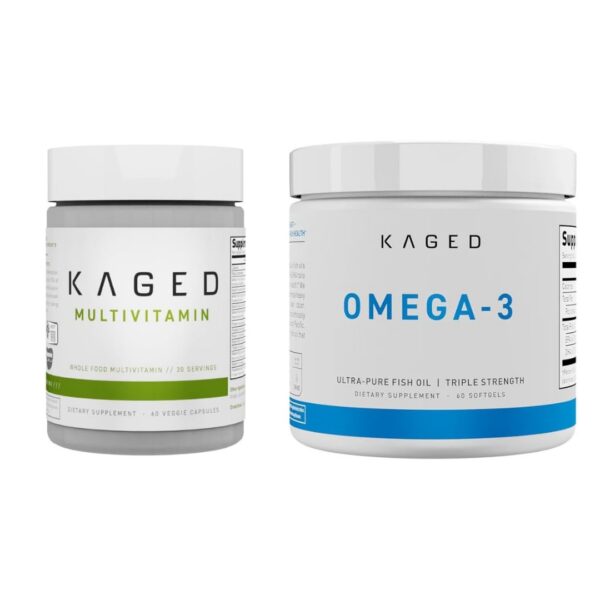 Version 1.0.0 Paquete multivitamínico Kaged con omega 3 y aceite de pescado