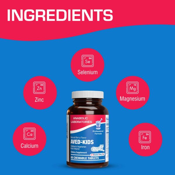 Paquete multivitamínico para niños AVED 60 tabletas