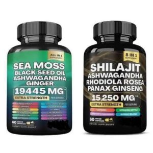 Version 1.0.0 Paquete musgo marino y shilajit cápsulas para bienestar natural