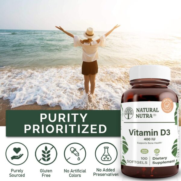 Paquete Natural Nutra con vitamina D3 400 UI para apoyo cardiovascular
