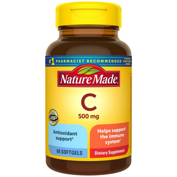 Paquete Nature Made vitamina c 500mg softgels