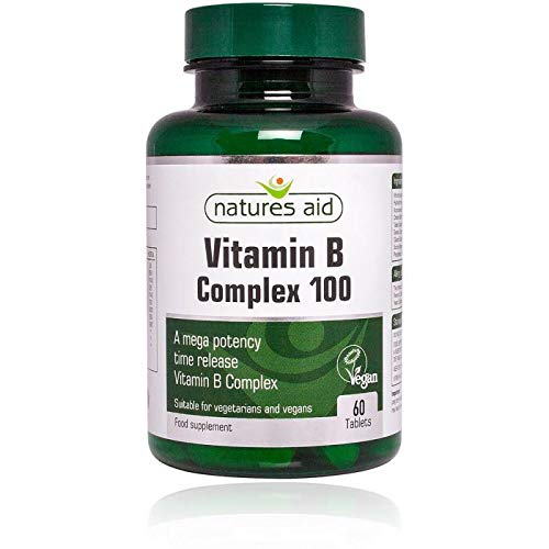Paquete Natures Aid VIT B Complex 100 mg 60 tabletas