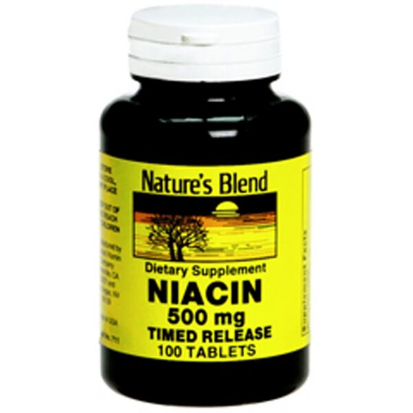 Paquete Nature's Blend niacina 500 mg liberación prolongada