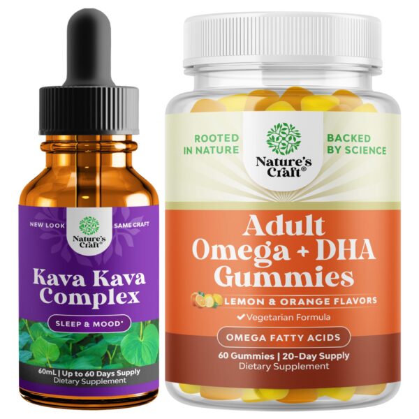 Paquete Natures Craft Kava Kava y Omega 3