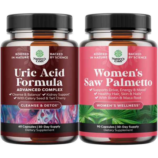Version 1.0.0 Paquete Natures Craft limpieza ácido úrico y saw palmetto