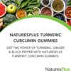 Paquete Natures Plus gomitas cúrcuma curcumina 60 unidades