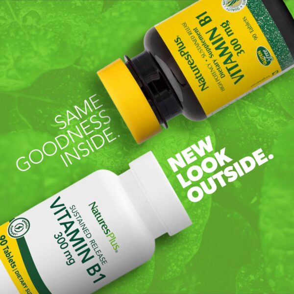 Paquete Natures Plus vitamina B1 300mg tabletas veganas