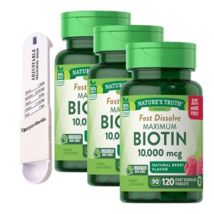 Paquete Nature's Truth Biotina 10000 mcg para cabello