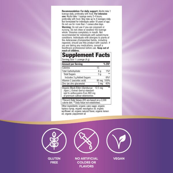 Paquete Nature's Way pastillas para inmunidad vitamina c zinc