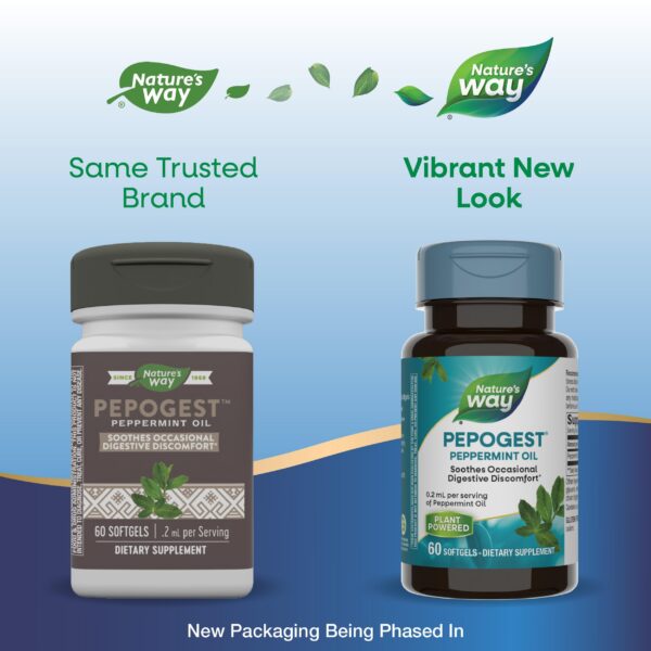 Paquete Nature's Way Pepogest cápsulas menta para digestión