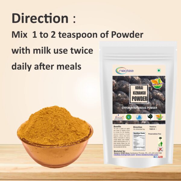 Version 1.0.0 Paquete Neotea Korai Kizhangu polvo natural para digestión