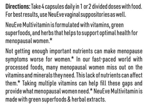 Paquete mediano de NeuEve Multivitaminas para salud integral mujeres