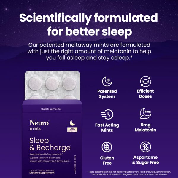 Version 1.0.0 Paquete de Neuro Mints melatonina 5mg disolución rápida