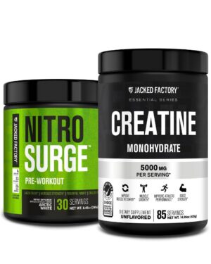 Paquete Nitrosurge Pre-Entrenamiento y Creatina Jacked Factory