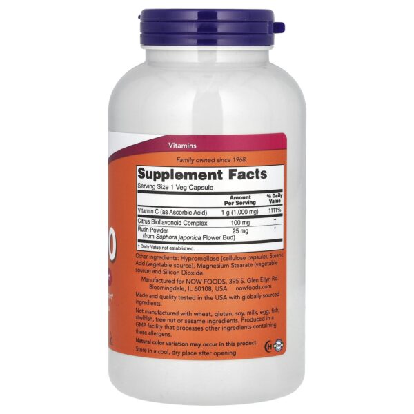 Paquete Now Foods vitamina c suplemento antioxidante
