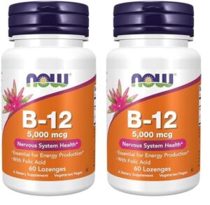 Version 1.0.0 Paquete NOW Vitamina B-12 5000 mcg con ácido fólico 60 pastillas