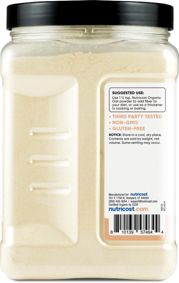 Paquete Nutricost fibra de avena orgánica 29.1 onzas