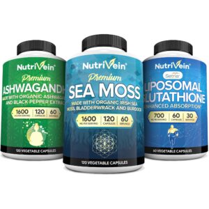 Paquete Nutrivein cápsulas musgo marino Ashwagandha glutatión