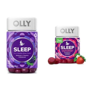 Paquete OLLY gomitas para dormir con melatonina sabores zarzamora y fresa