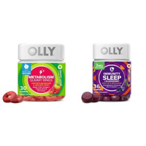 Paquete OLLY Metabolism Gummy Rings y Gomitas para Sueño