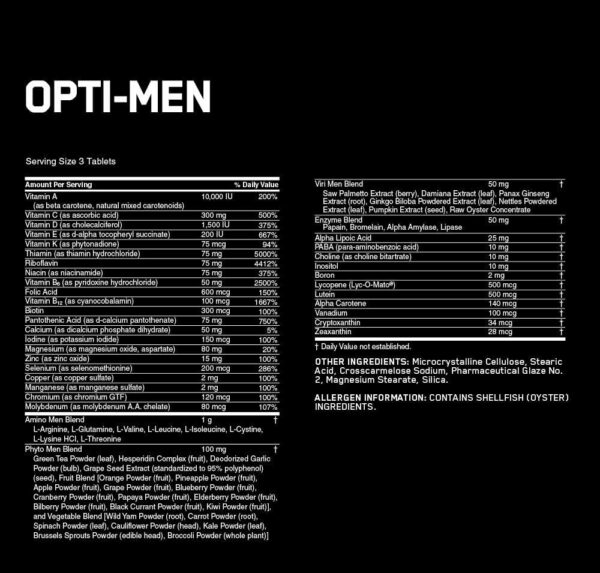 Version 1.0.0 Paquete Optimum Nutrition Opti-Men vitaminas 90 caps rojo