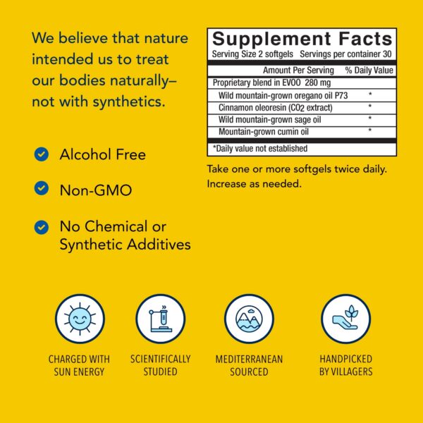 Vista lateral suplemento OregaResp P73 NORTH AMERICAN HERB & SPICE