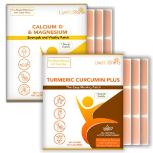 paquete parches cúrcuma calcio magnesio live to shine