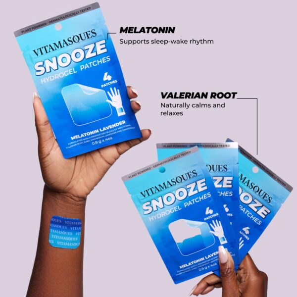 Paquete de parches para dormir con ingredientes naturales