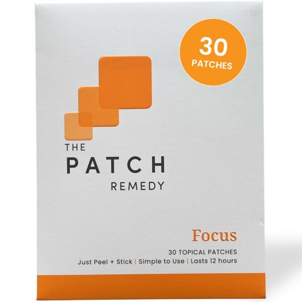 Paquete 30 parches de enfoque The Patch Remedy con ingredientes naturales