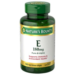 Paquete de píldoras vitamina E Nature's Bounty 400iu 120 unidades