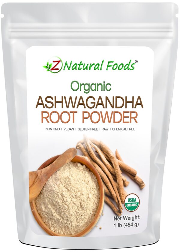 Version 1.0.0 Paquete polvo ashwagandha orgánico Z Natural Foods 1 libra