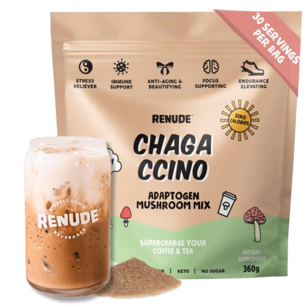 Paquete polvo de champiñón Chaga Renude Chagaccino 30 porciones