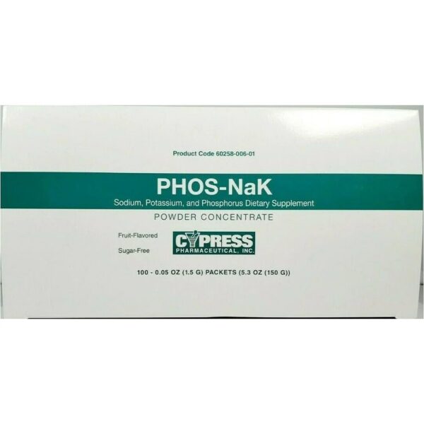 Paquete polvo concentrado PHOS-NaK sabor fruta Cypress