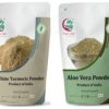Paquete múltiple polvo cúrcuma blanca y aloe vera 8 oz cada uno
