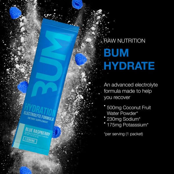 Paquete individual de polvo de electrolitos RAW Bum Hydrate