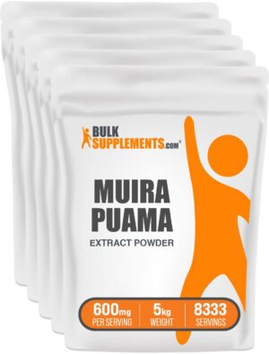 Paquete a granel de polvo de extracto Muira Puama 5 kg BulkSupplements