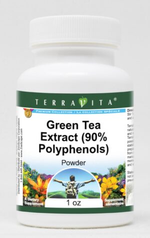 Paquete de polvo de extracto de té verde TerraVita 1oz