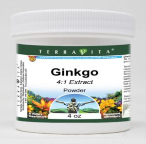 Paquete de polvo Ginkgo 4 a 1 4 oz TerraVita