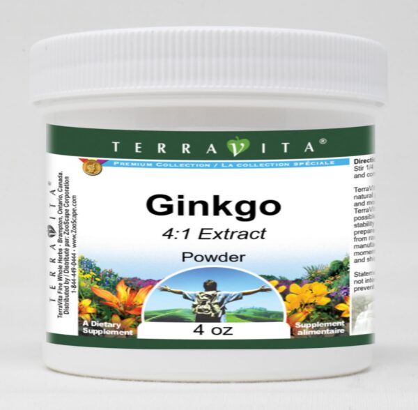 Paquete de polvo Ginkgo 4 a 1 4 oz TerraVita