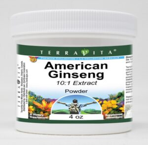 Paquete de polvo de Ginseng Americano TerraVita 10 a 1 4 oz