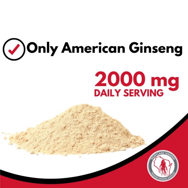 Paquete de polvo de ginseng americano Wisconsin