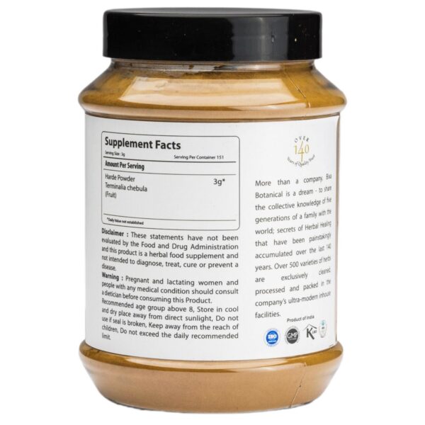 Version 1.0.0 Paquete de 1 libra polvo de Haritaki ayurvédico vegano