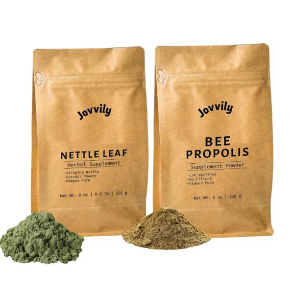 Paquete polvo hoja de ortiga y propóleo de abeja Jovvily