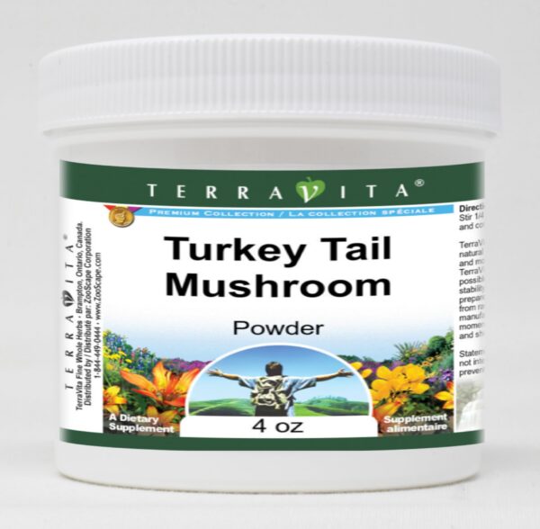 Paquete de polvo de hongo Turkey Tail de TerraVita 4 oz