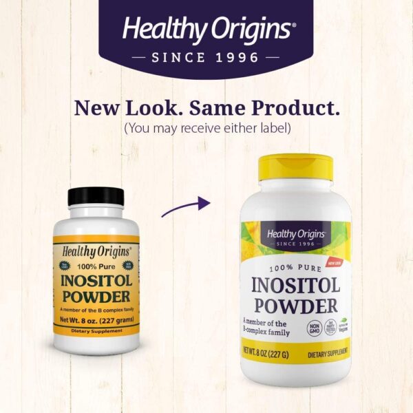 Paquete de polvo inositol Healthy Origins 8 onzas